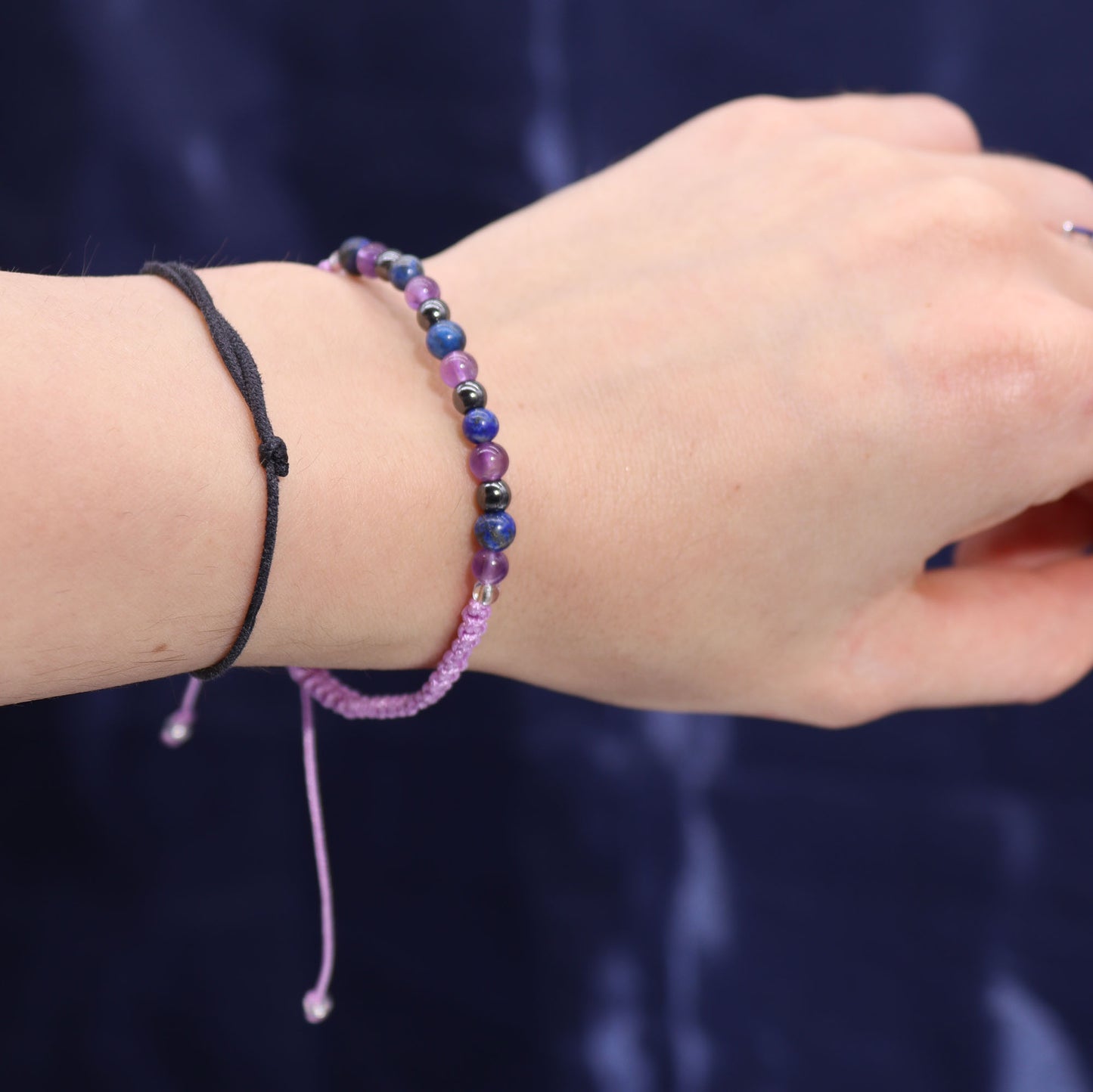 Sternzeichen-Kristallkerze mit Edelsteinarmband - Wassermann