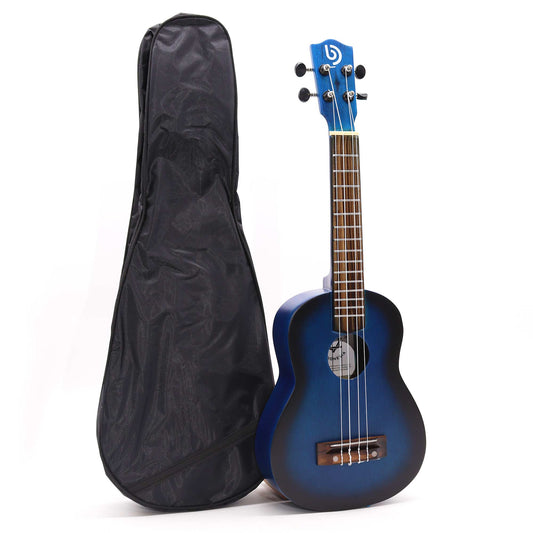 Handgefertigte Ukulele – Blue Sunburst-Finish (4 Saiten)