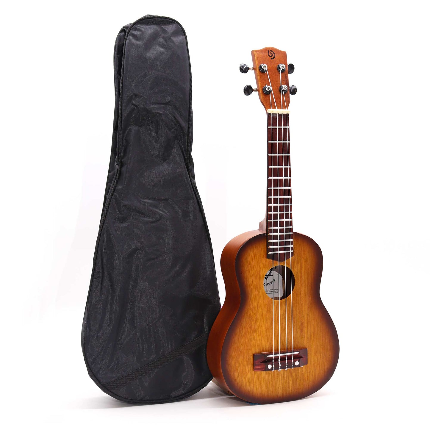 Handgefertigte Ukulele – Orange Sunburst-Finish (4 Saiten)