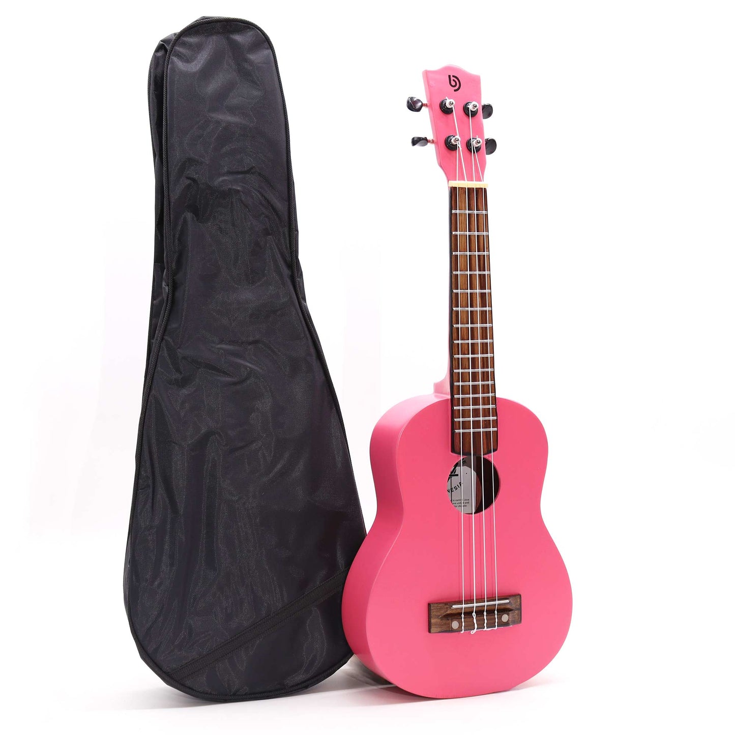 Handgefertigte Ukulele – glänzendes Pink-Finish (4 Saiten)