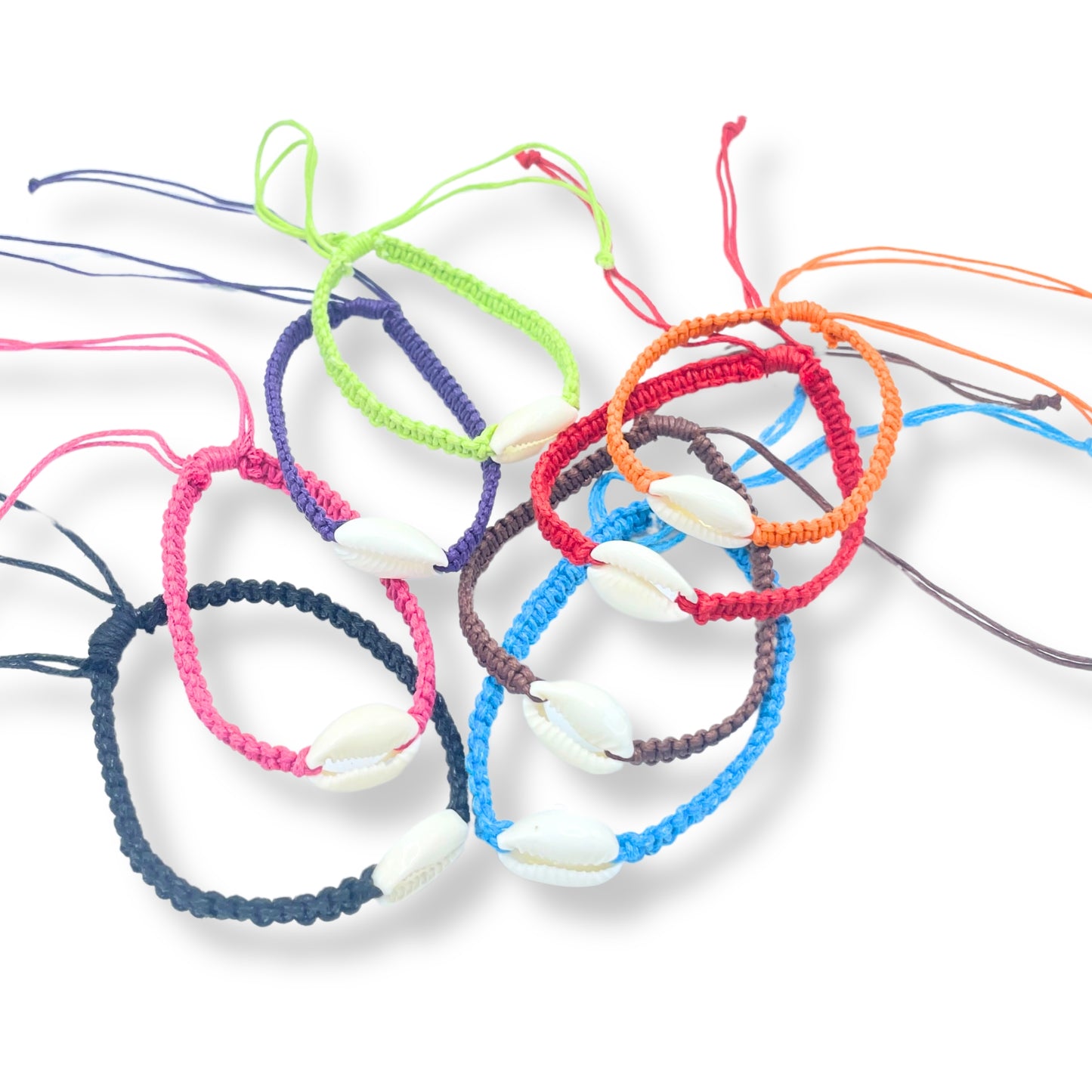 Bracelets d'amitié faits main - Coquillages cauris (assortis)