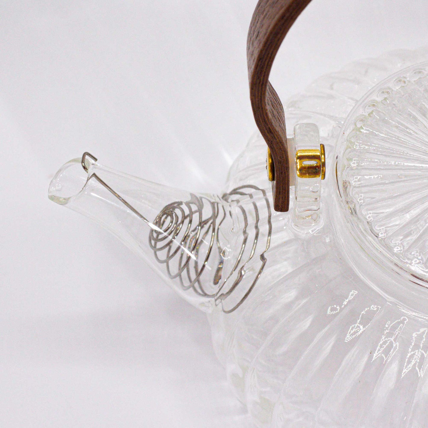 Théière en verre avec infuseur – Perle transparente nervurée – 850 ml