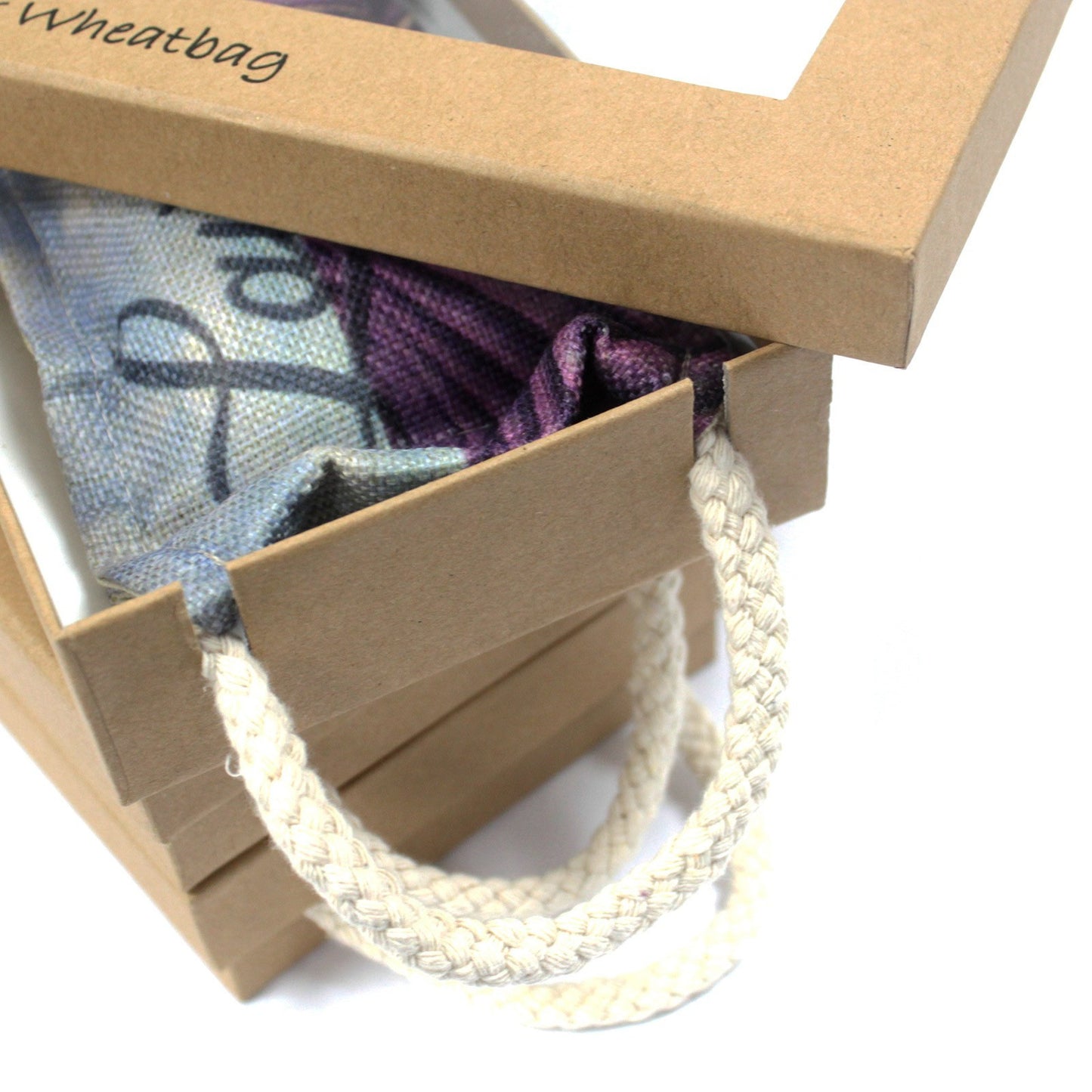 Weizensäckchen in Geschenkbox - Lavendel