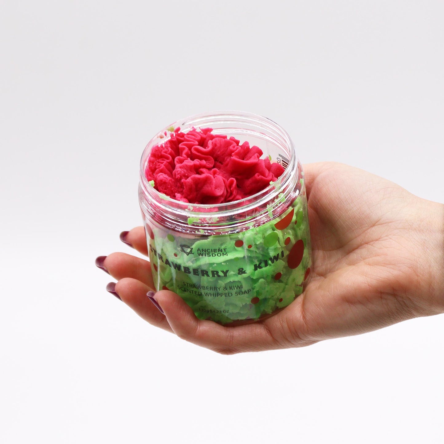 Savon à la crème fouettée fraise et kiwi 120 g