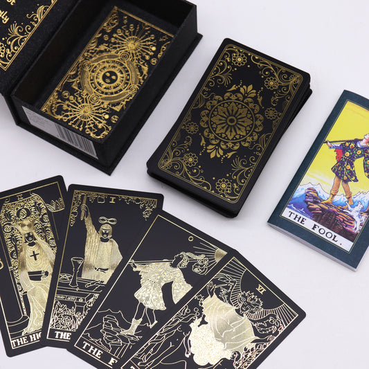 Gold-Tarot mit Buch – Geschenkbox
