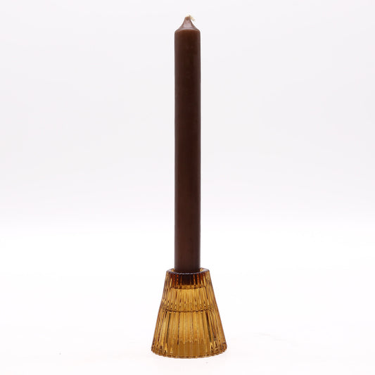 Wendbarer Ess-/Teelichthalter - Antik-Bernstein