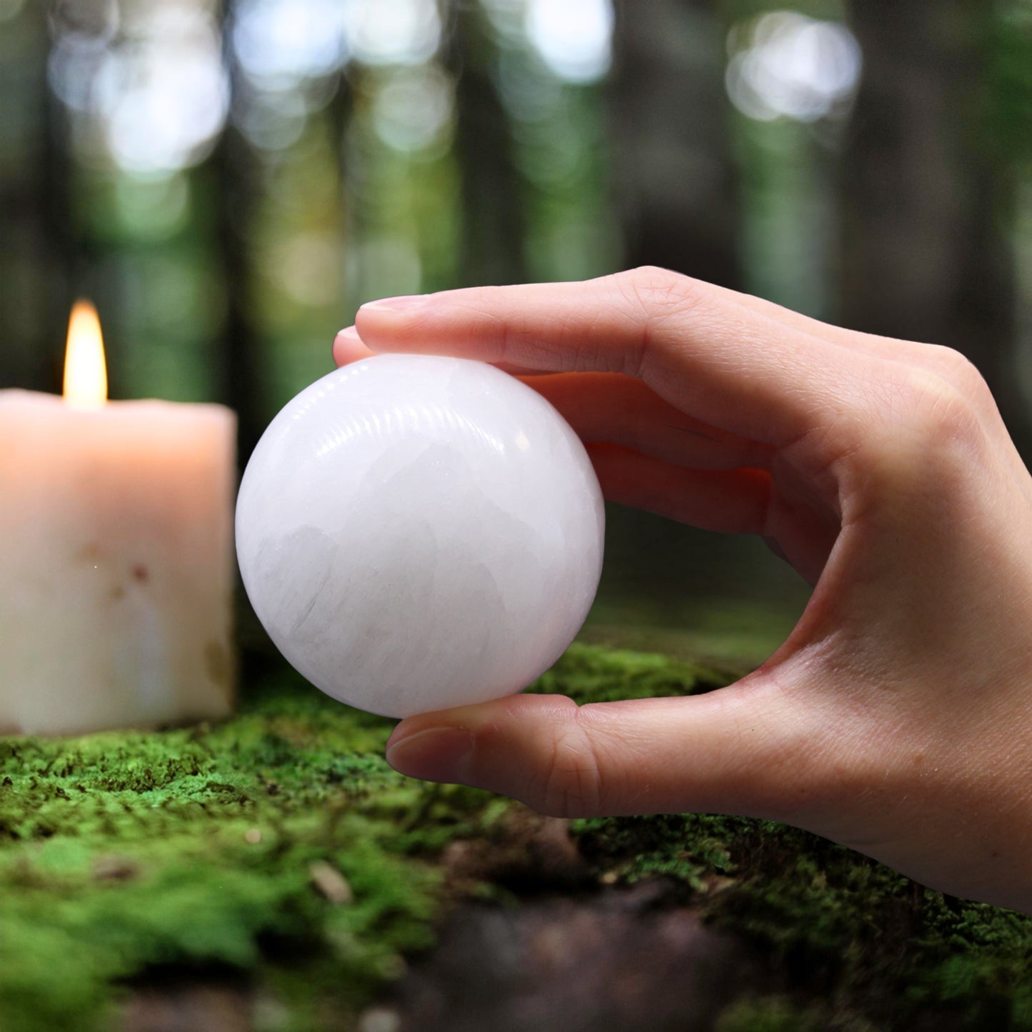 Sphère de sélénite - 5-6 cm