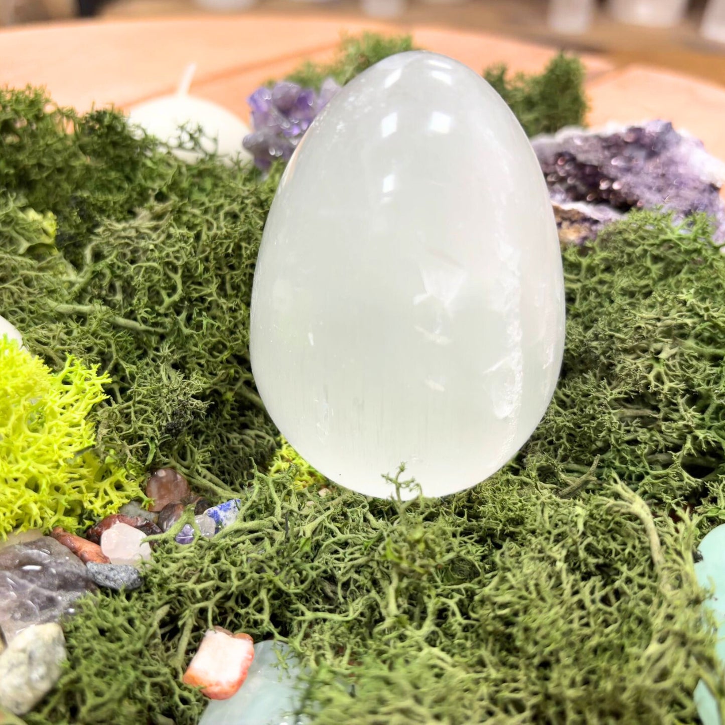 Selenit-Ei - 5 - 6 cm