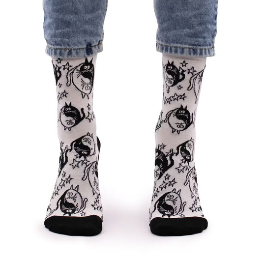 Hop Hare Socken (Größen 41-46) - Yin Yang -