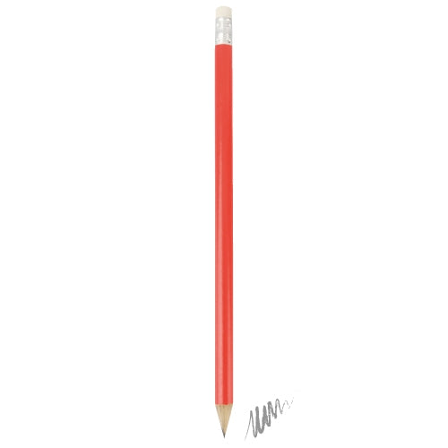 Crayon en bois rouge avec gomme (paquet de 100)