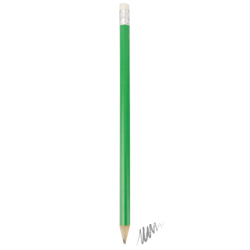 Crayon en bois avec gomme verte (paquet de 100)
