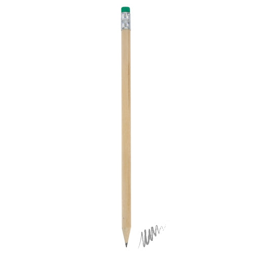 Crayon en bois avec gomme verte