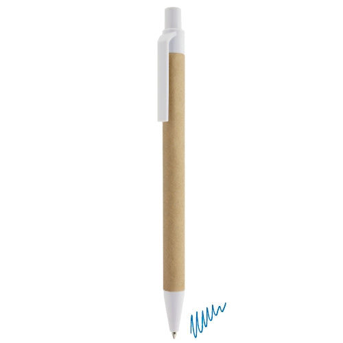 Weißer Stift aus recyceltem Karton