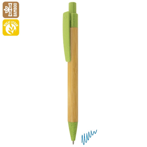 Grüner Stift aus Bambus und Weizenfasern