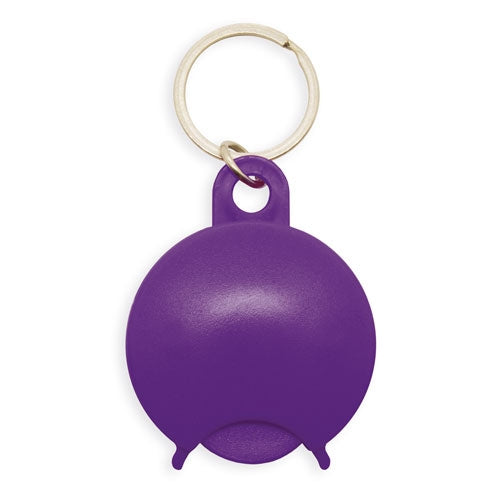 Porte-clés de voiture rond lilas
