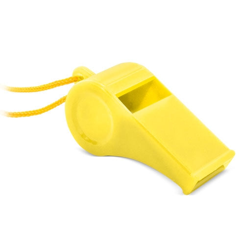 Silbato con Cordón Amarillo (lote de 50)