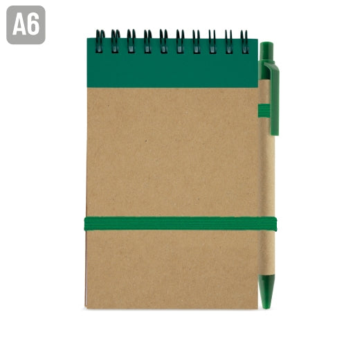 BLOC DE NOTAS CON BOLIGRAFO RECICLADO "MAEL"