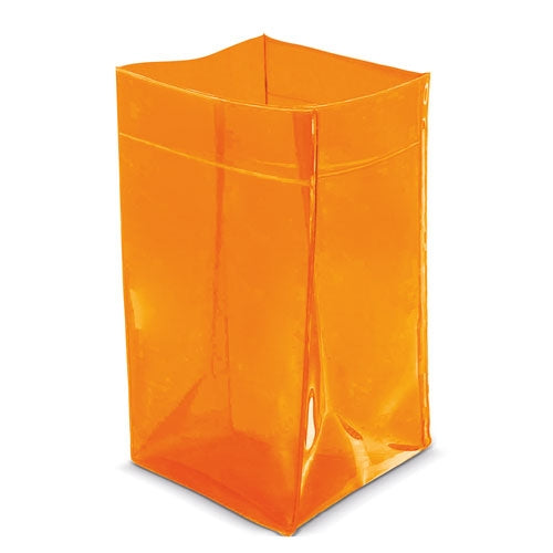 Großer orangefarbener, faltbarer Eiswürfelbehälter