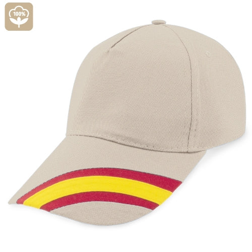 GORRA NACIONAL 5 PANELES ALGODN PEINADO "DEVA"