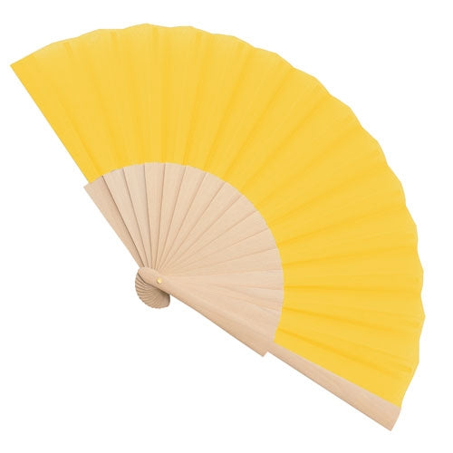 Abanico Madera 16 Varillas Amarillo