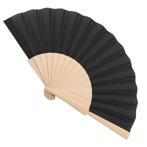 Abanico Madera 16 Varillas Negro