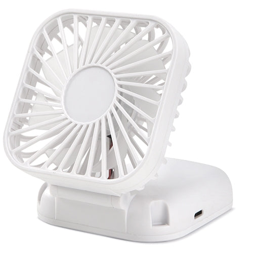 Weißer, zusammenklappbarer, tragbarer Ventilator