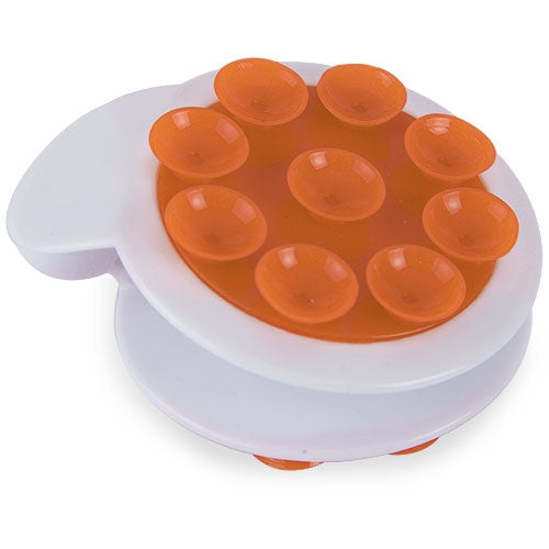 Soporte móvil ventosa naranja compacto