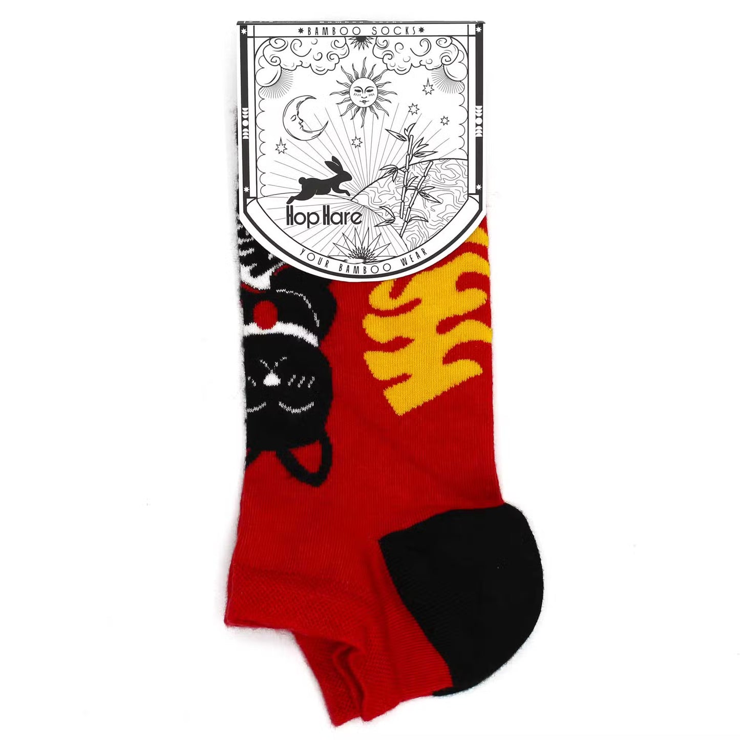 Hop Hare Bambus-Socken, niedrig, Größe M/L (41-46) - Lucky Cat -
