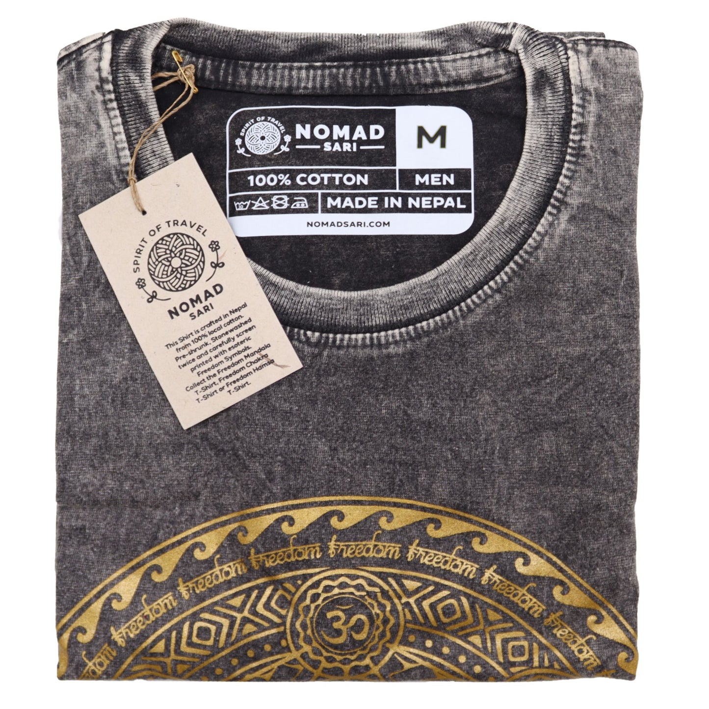 Nomad Sari Kleines T-Shirt – Chakra – Dunkelgrau
