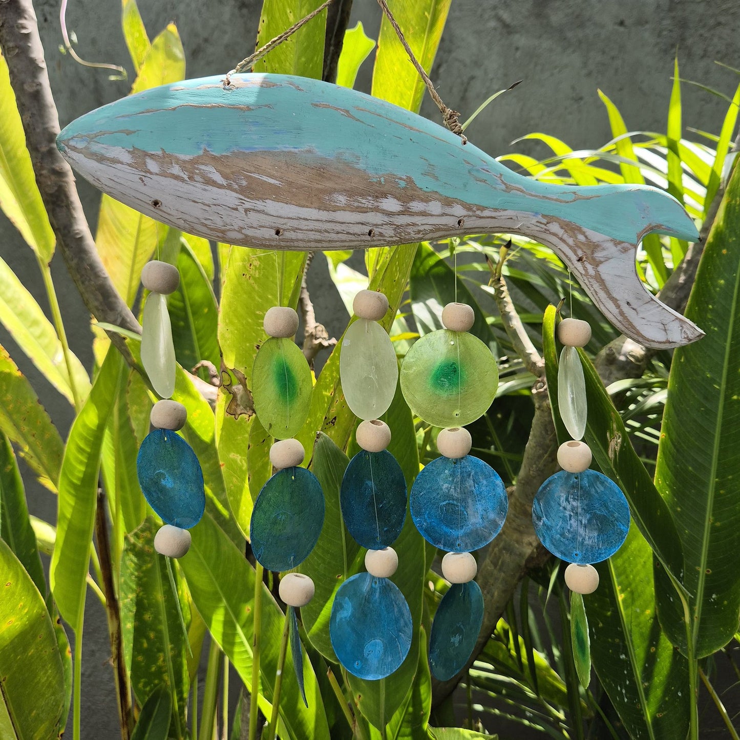 Sculpture de poisson en Aqua et Drop