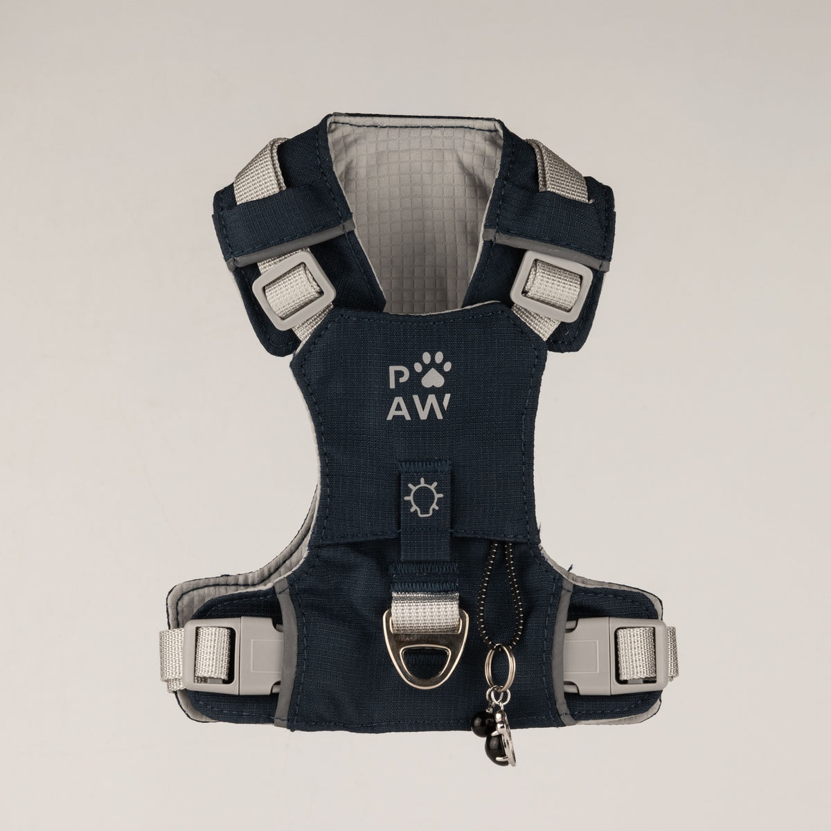 PAW - XS (2-4 kg) Arnés de paso para perros Guardian con malla reflectante - Rock Grey - Black Obsidian Charm