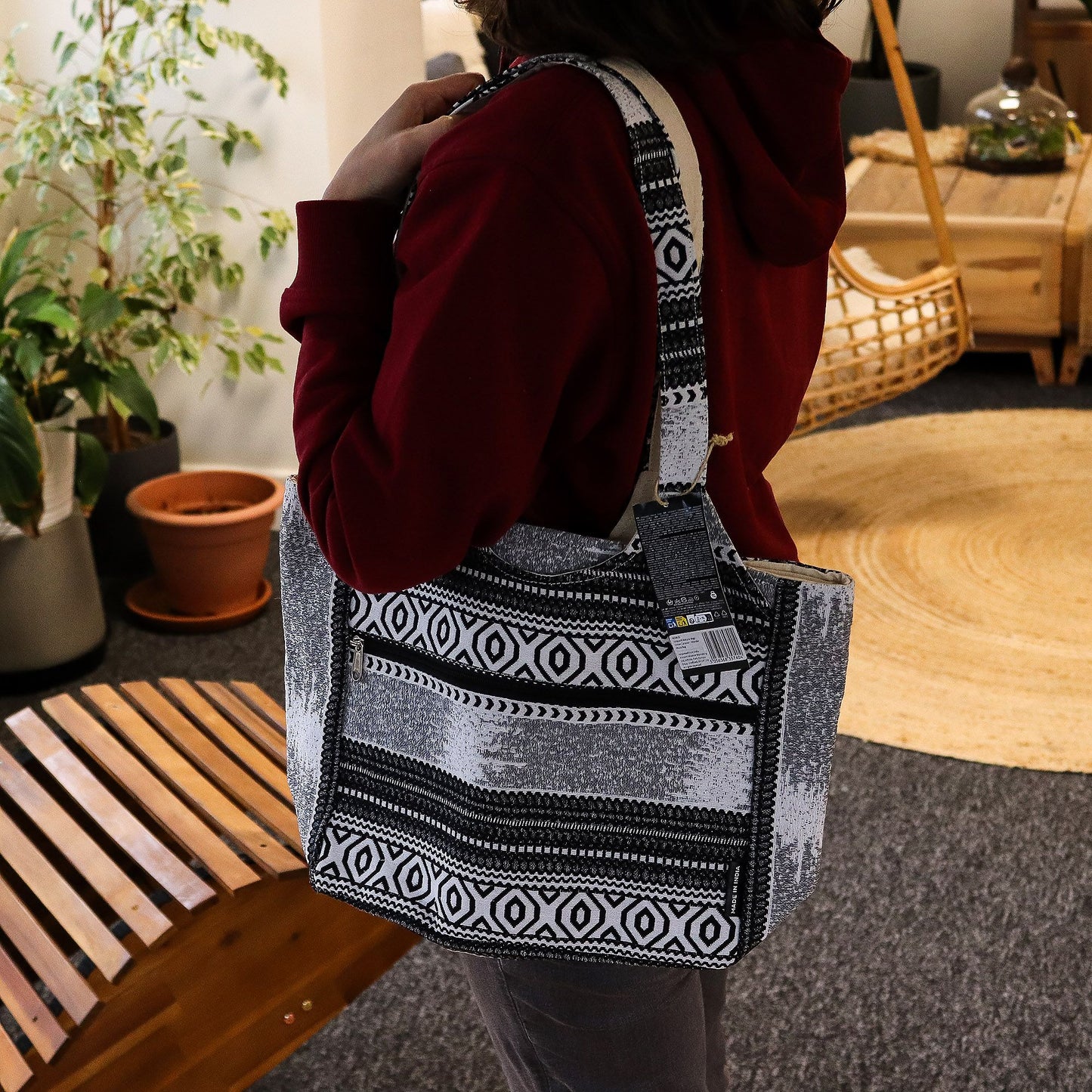 Bolsas de Jacquard Natural - Caravana Urbana - Bolsa Wander Muse