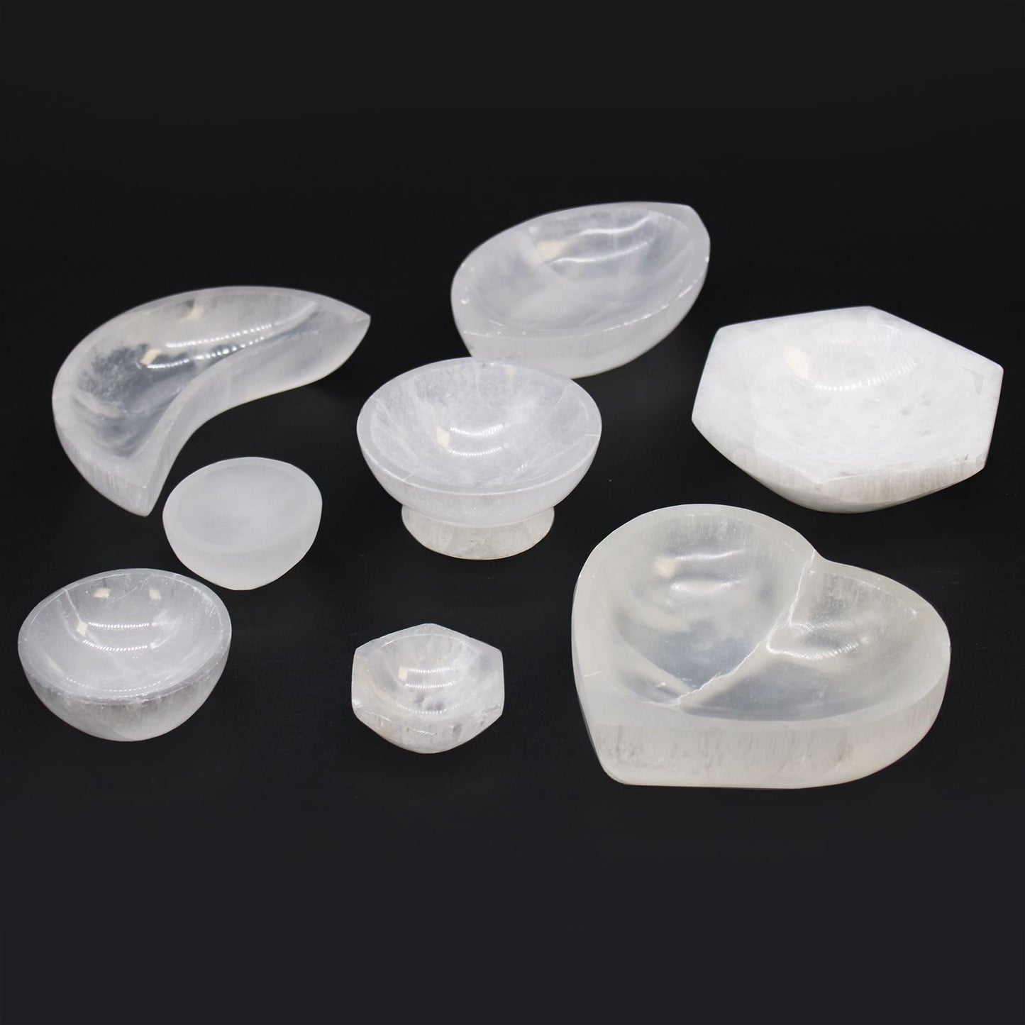Cuenco redondo de selenita - 8cm