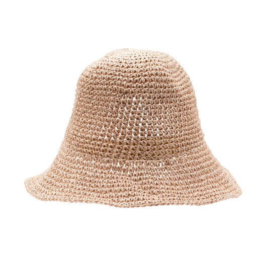 Nomad Sari Strohhut mit breiter Krempe – Rouge-Rosa