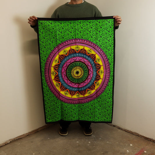 Arte de pared de algodón (70x110 cm) - Mandala vibrante