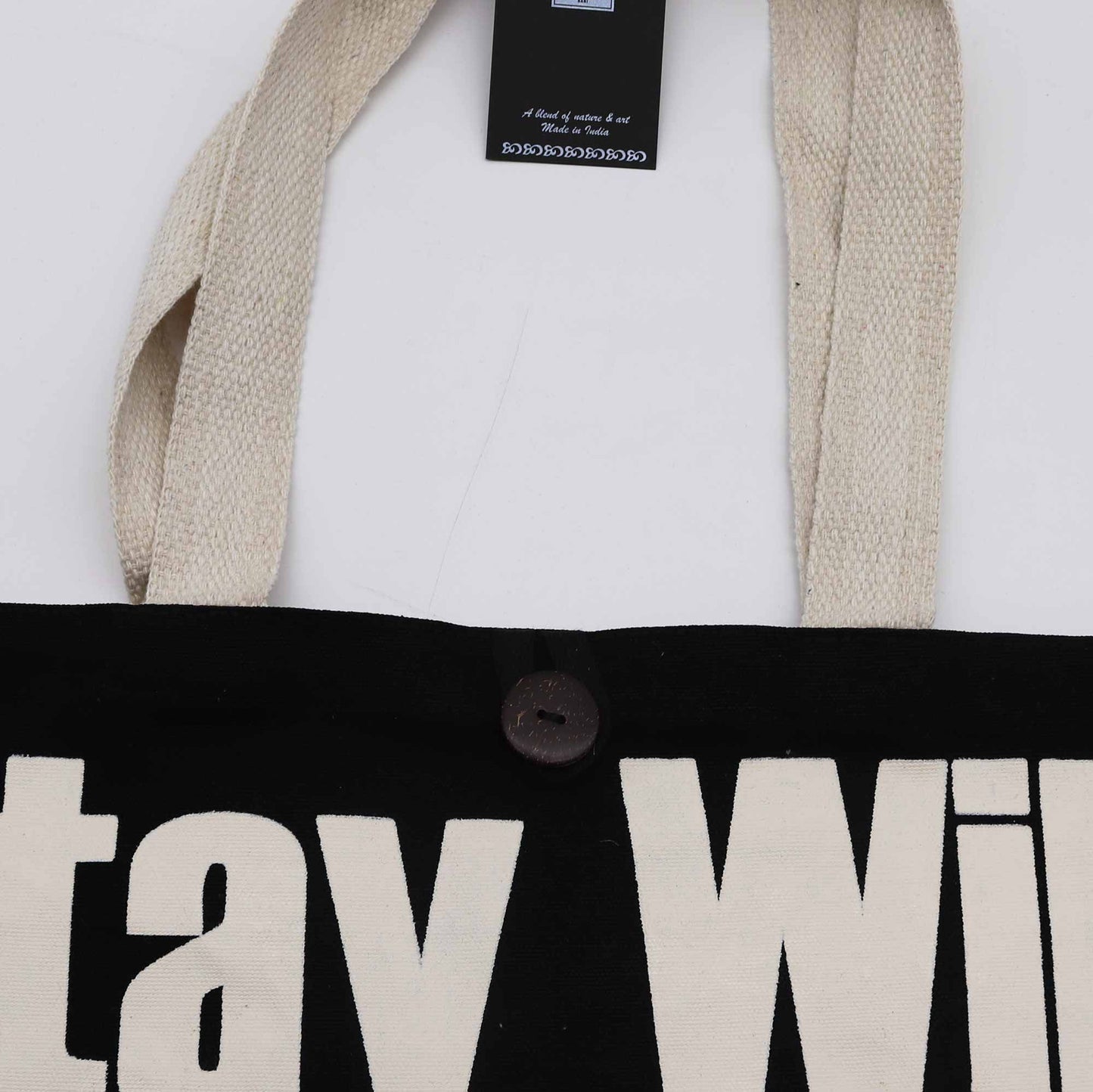 Iconic Basics Tote - Stay Wild, Stay Wild Kid - Naturschwarz 10 oz (36 x 43 x 10 cm)