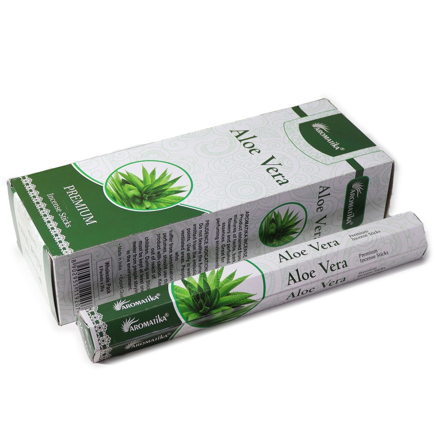 Aromatika Sechseckiges Räucherstäbchen ohne Holzkohle – Aloe Vera