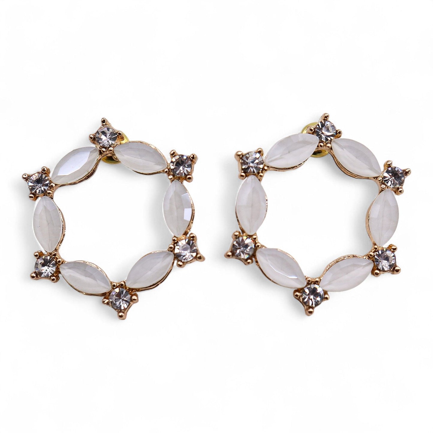 Perla - Vidrio Vintage - Aro - Pendientes