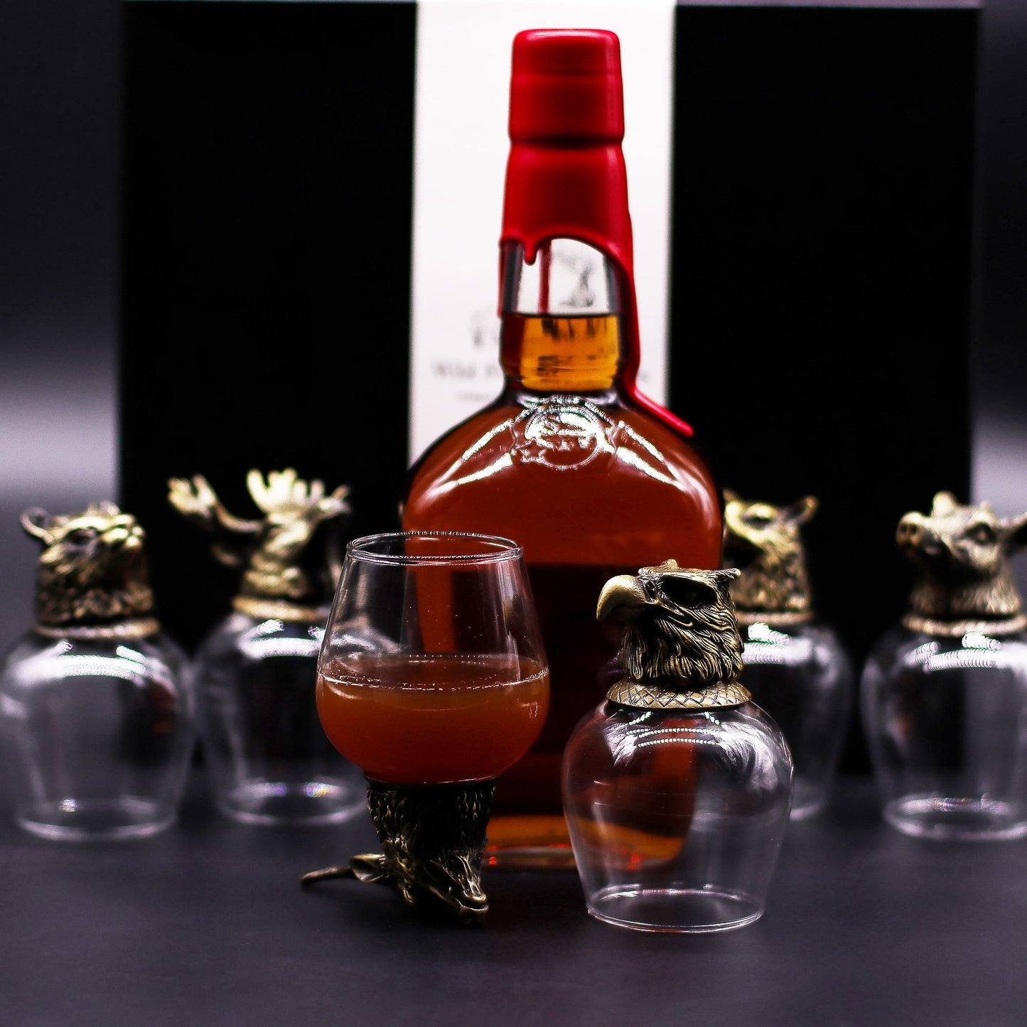 Geschenkset mit 6 Gläsern (50 ml) – Mystische Kreaturen – Antikbronze