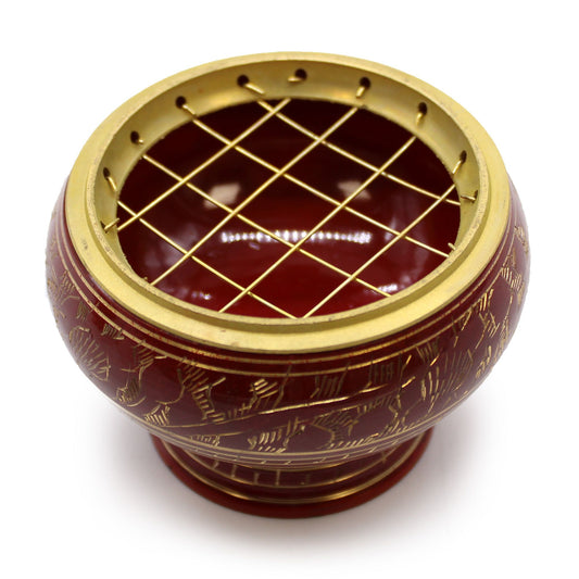 Cuenco Alto deIncienso de carbón Chakra - Raíz