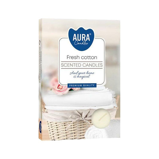 1x 6er Set Duftteelichter - Frische Baumwolle