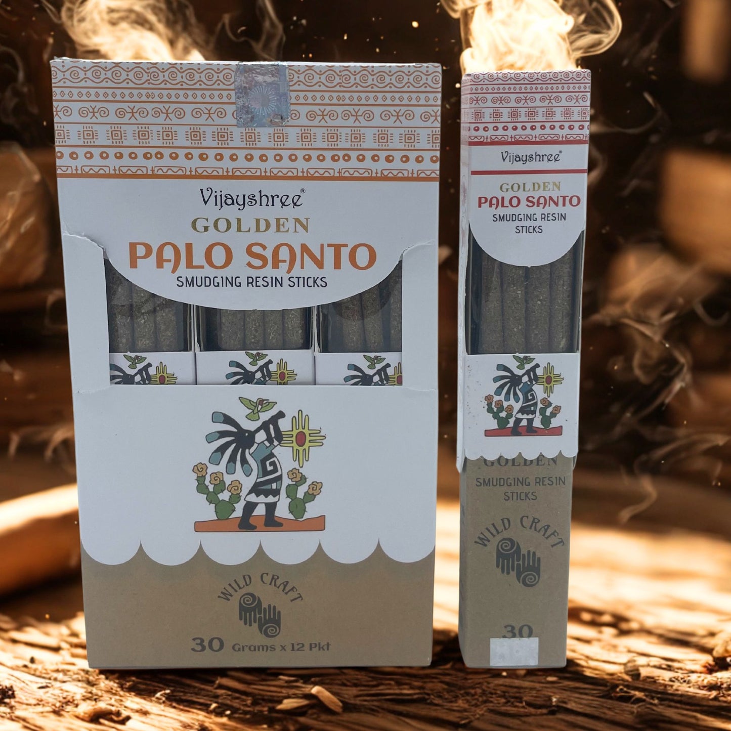 Varillas de resina para difuminar Palo Santo dorado de 30 g (6 unidades)