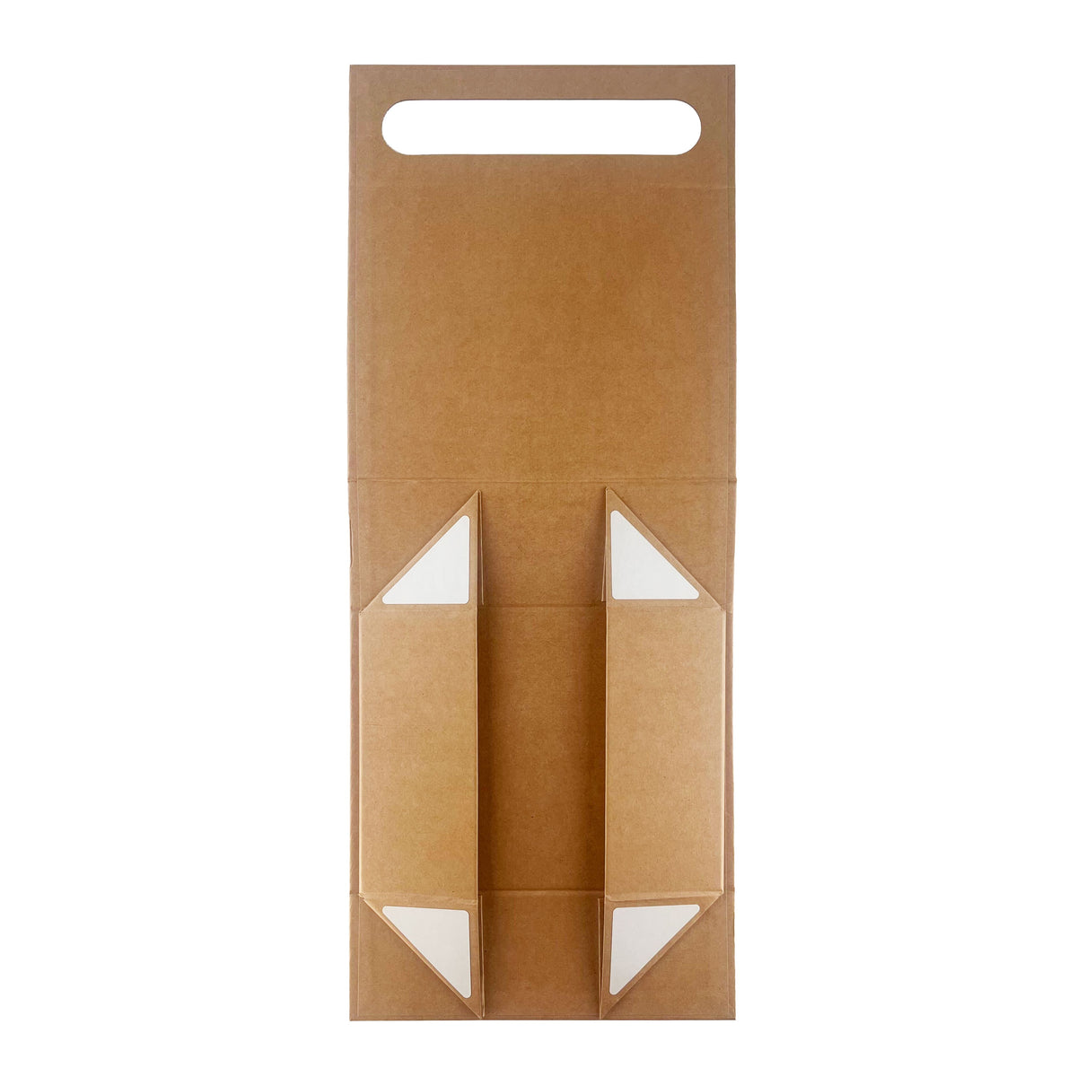Caja de regalo plegable - cesta de regalo mediana (24x18.2x8cm) - marrón kraft