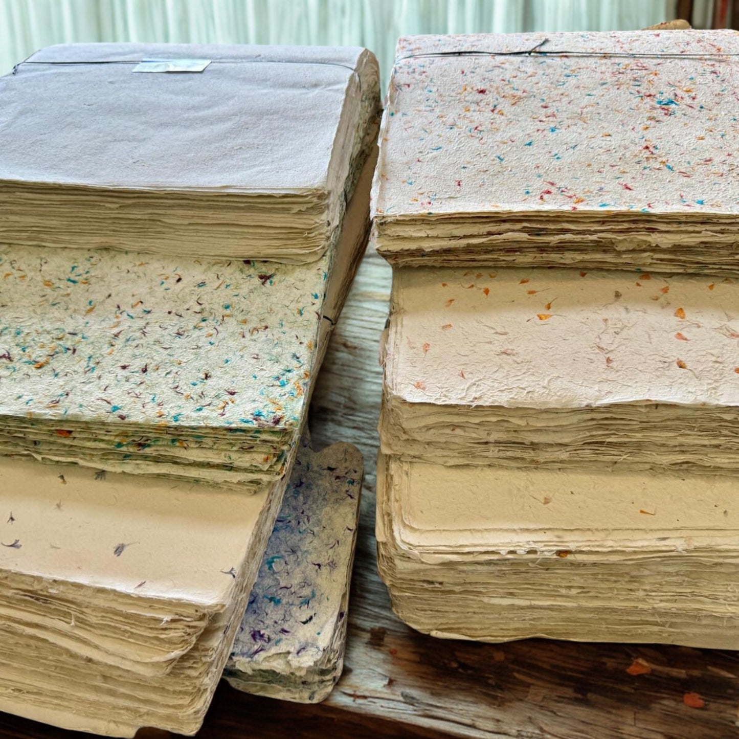 Lokta Papel de envolver hecho a mano - Algodón verde