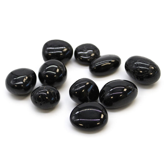 24 x L Tumble Stones - Tourmalina Negra