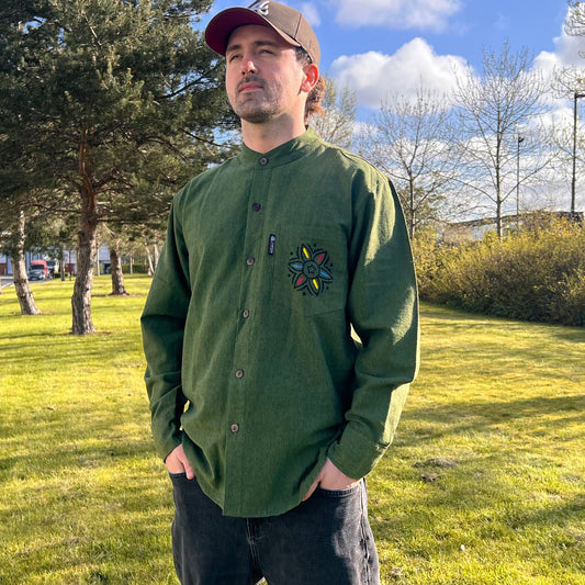 Nomad Sari Hemd Kathmandu - Waldgrün - XL