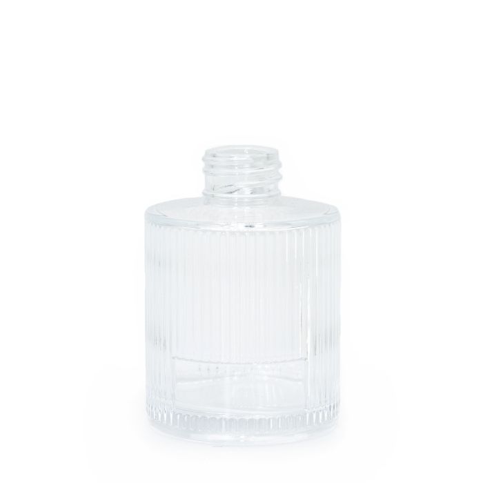 Flacon diffuseur rond nervuré de 150 ml - Transparent