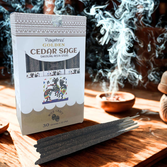 Räucherstäbchen aus Salbei und goldener Zeder, 30 g (6 Stück)