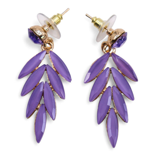 Lavanda - Vidrio Vintage - Hadas - Aretes