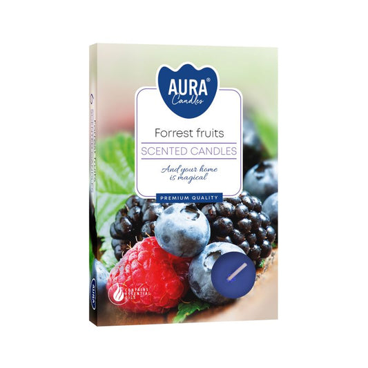1x Set mit 6 Duftteekerzen - Waldfrüchte